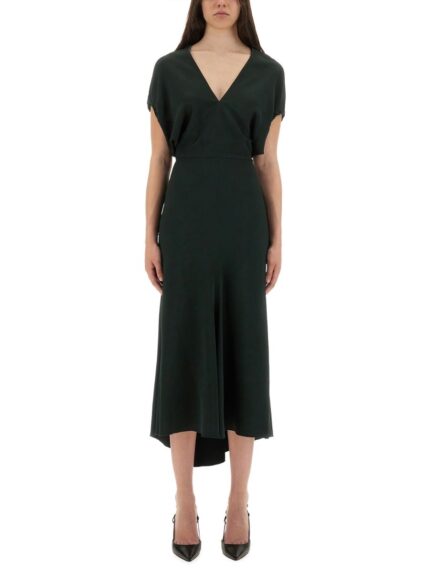Victoria Beckham BLOUSON MIDI DRESS