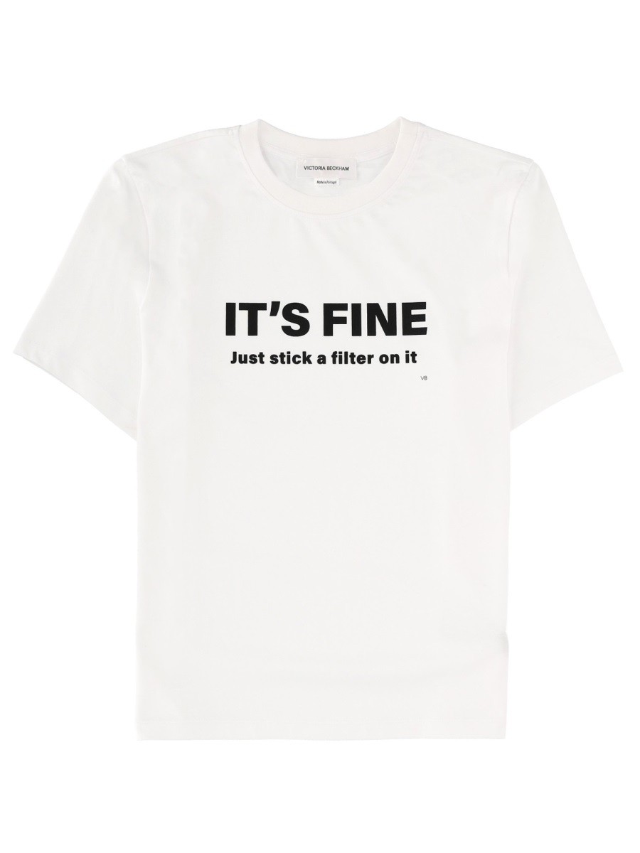 Victoria Beckham "ITS FINE, JUST STICK A FILTER ON IT" T-SHIRT