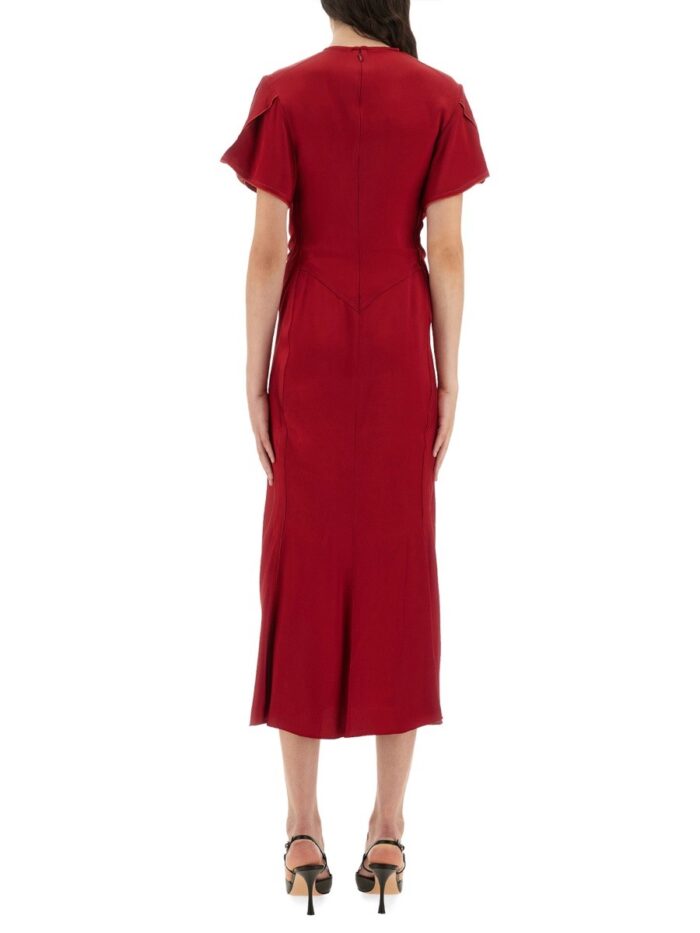 Victoria Beckham V-NECK MIDI DRESS