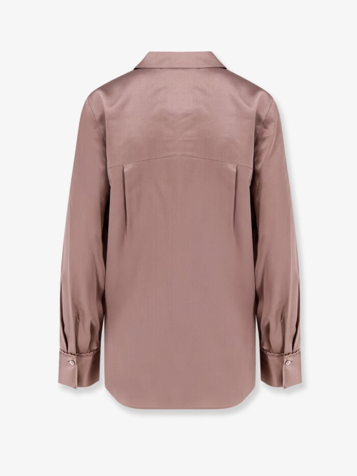 vince. silk shirt with lace trim VINCE. Silk Shirt With Lace Trim