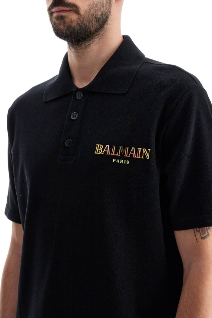 "vintage Balmain Embroidered Polo Shirt