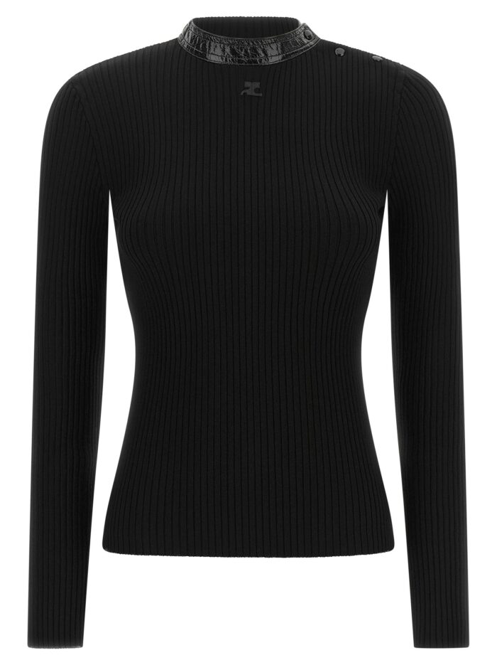 COURREGES Vinyl Collar Sweater