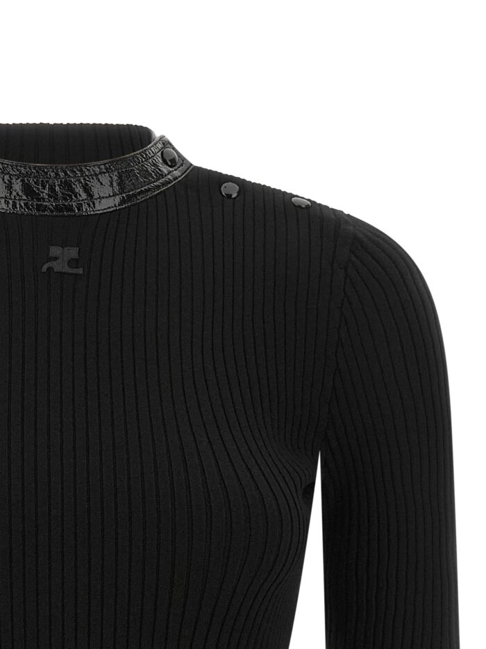 COURREGES Vinyl Collar Sweater