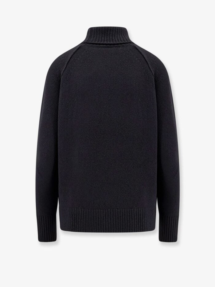 Virgin Wool And Cashmere Sweater With Moncler Embroidery