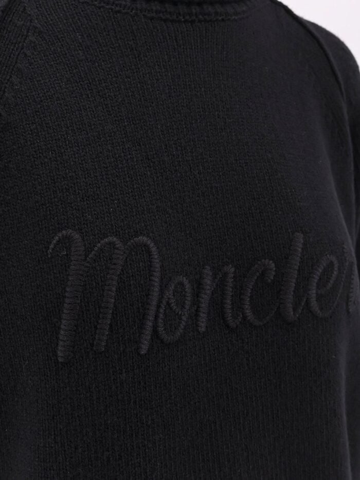Virgin Wool And Cashmere Sweater With Moncler Embroidery