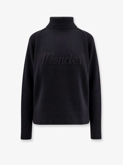 Virgin Wool And Cashmere Sweater With Moncler Embroidery