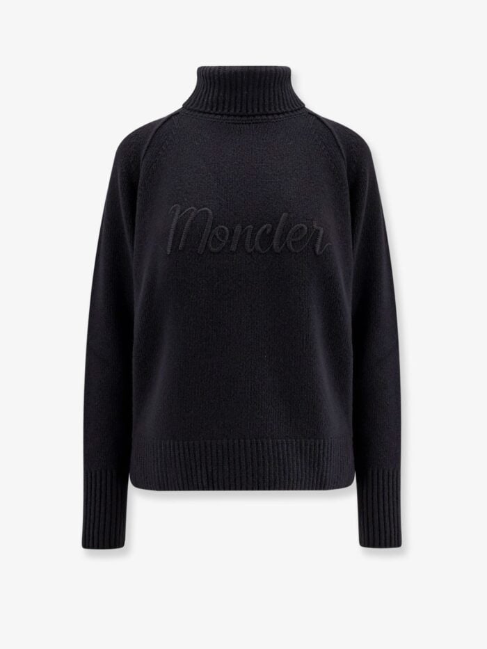 Virgin Wool And Cashmere Sweater With Moncler Embroidery