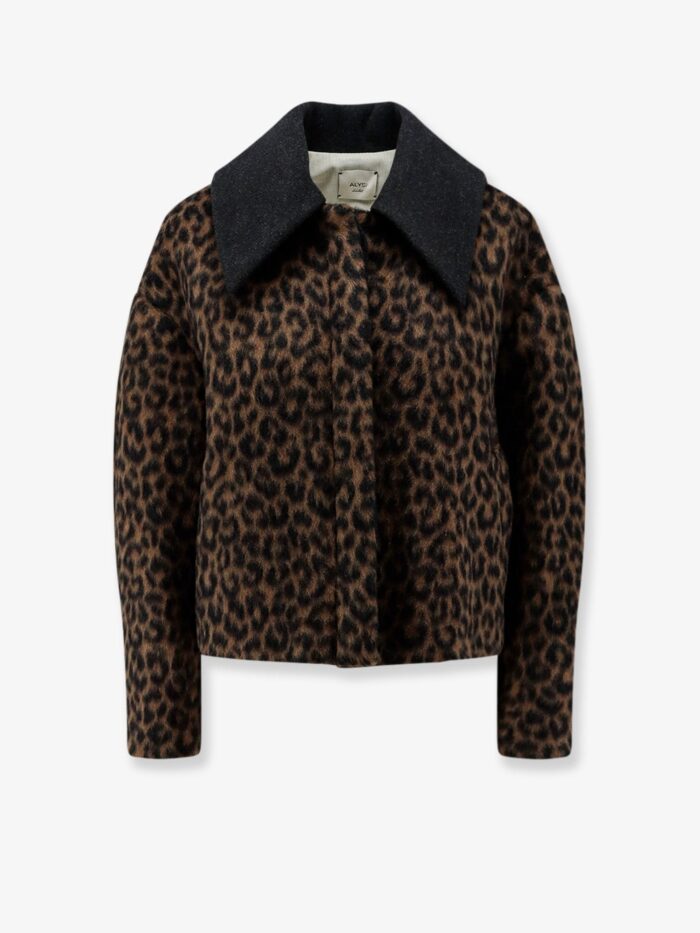 ALYSI Virgin Wool And Mohair Jacket With Animal Print