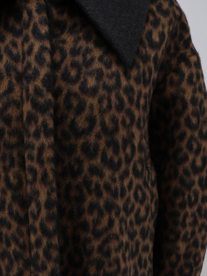 ALYSI Virgin Wool And Mohair Jacket With Animal Print