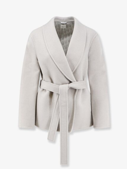 Dior Virgin Wool And Silk Coat With Belt