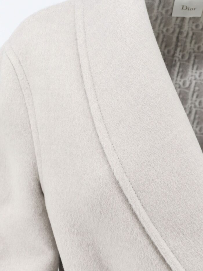 Dior Virgin Wool And Silk Coat With Belt
