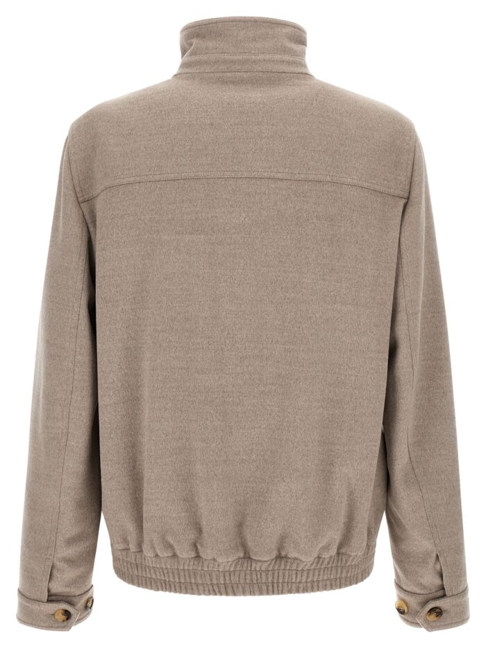 Brunello Cucinelli Virgin Wool Beaver Bomber Jacket