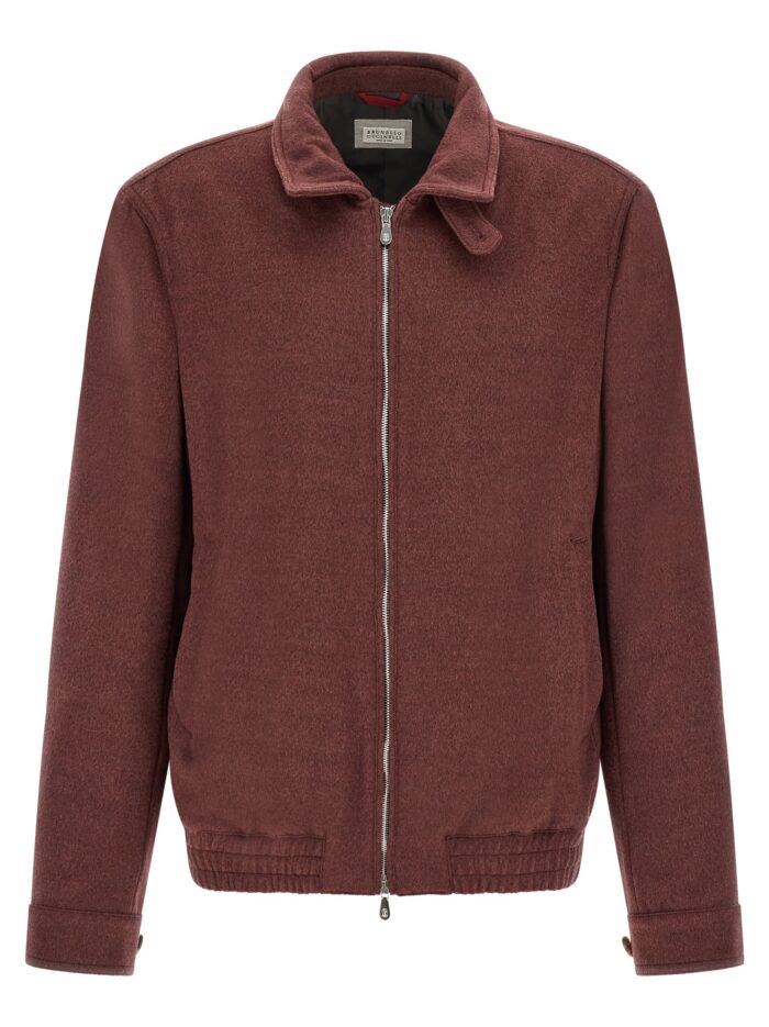 brunello cucinelli virgin wool beaver bomber jacket Brunello Cucinelli Virgin Wool Beaver Bomber Jacket