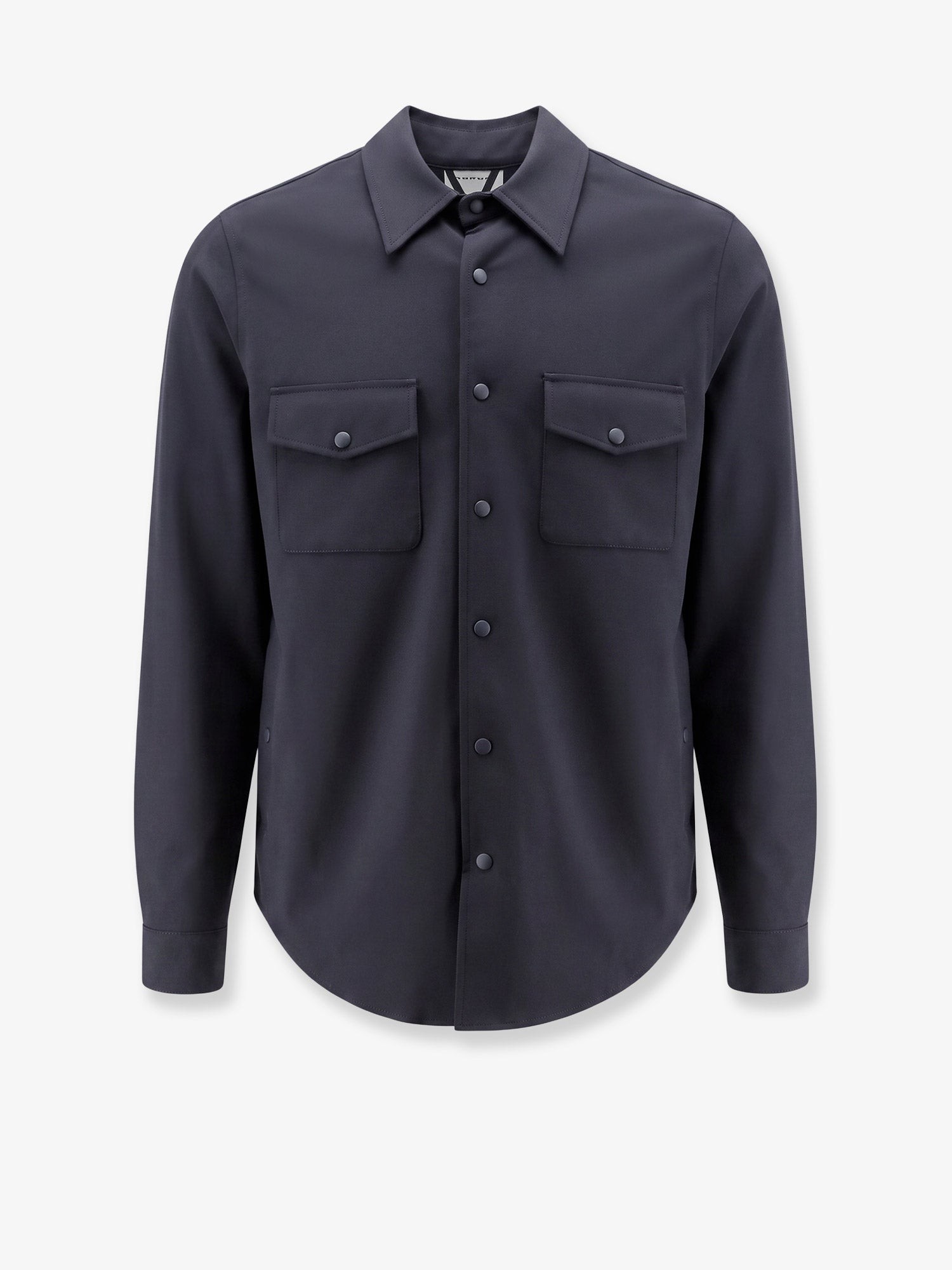 ASPESI Virgin Wool Blend Shirt/jacket With Thermal Insulation