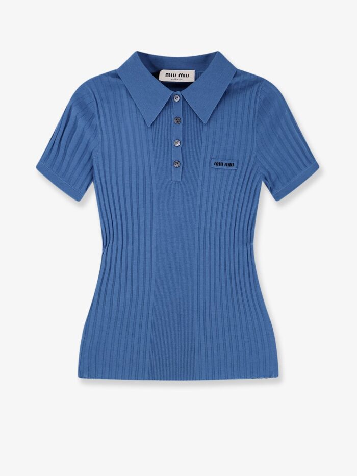 miu miu virgin wool polo shirt Miu Miu Virgin Wool Polo Shirt