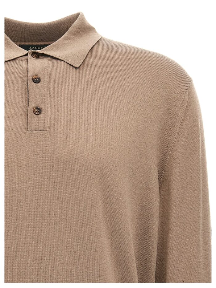 Zanone Virgin Wool Polo Shirt
