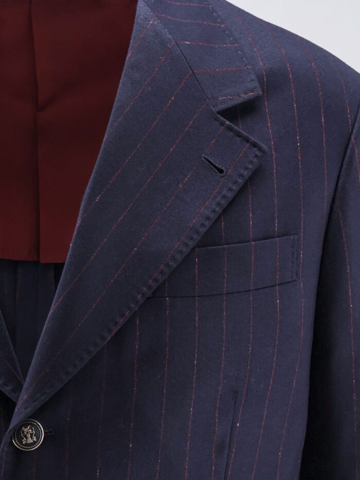 Brunello Cucinelli Virgin Wool Suit With Pinstripe Pattern