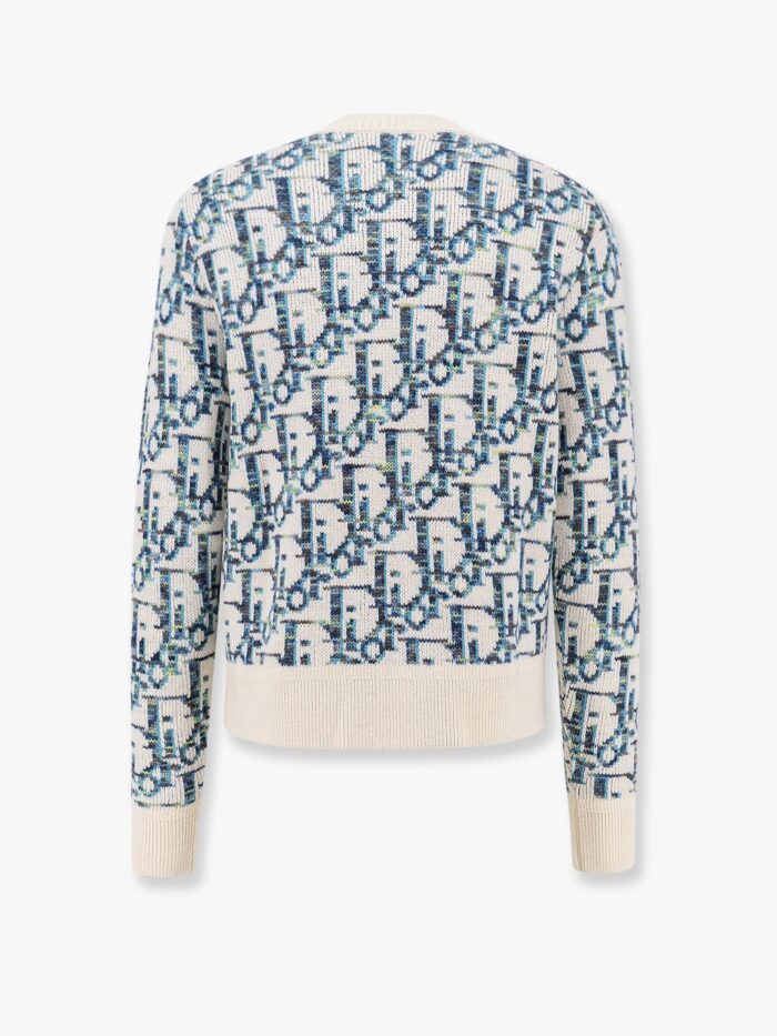 Virgin Wool Sweater With Dior Oblique Motif