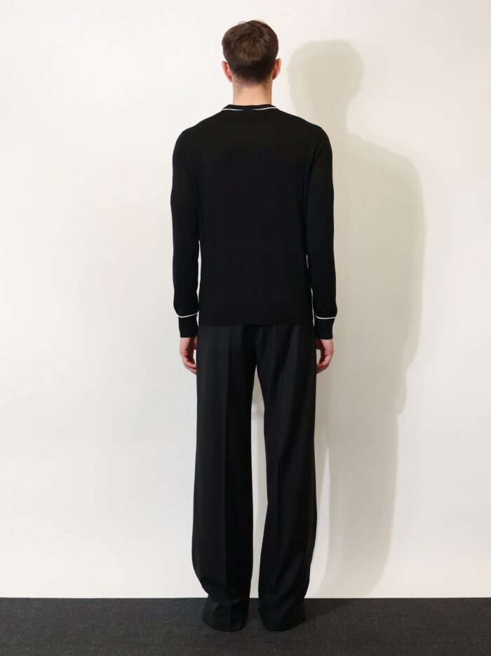Dolce & Gabbana Virgin Wool Sweater With Embroidered Dg Logo