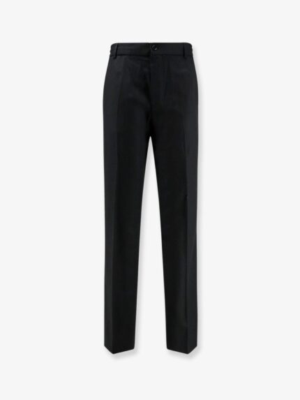 Moncler Virgin Wool Trousers With Elastic And Drawstring