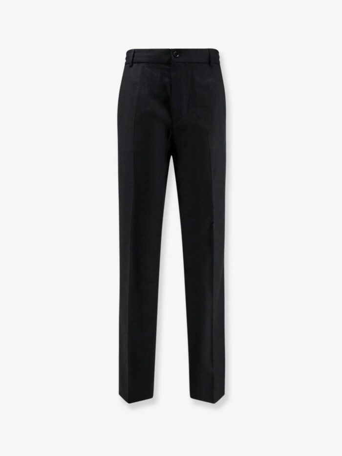 Moncler Virgin Wool Trousers With Elastic And Drawstring