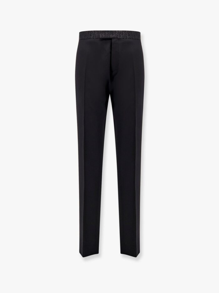 Virgin Wool Tuxedo Trousers With Dior Oblique Detail