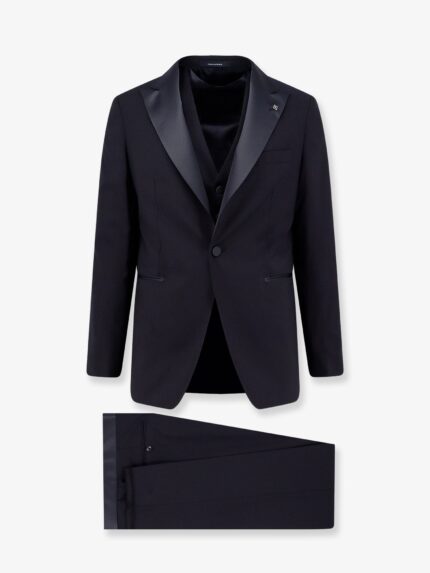Tagliatore Virgin Wool Tuxedo With Vest