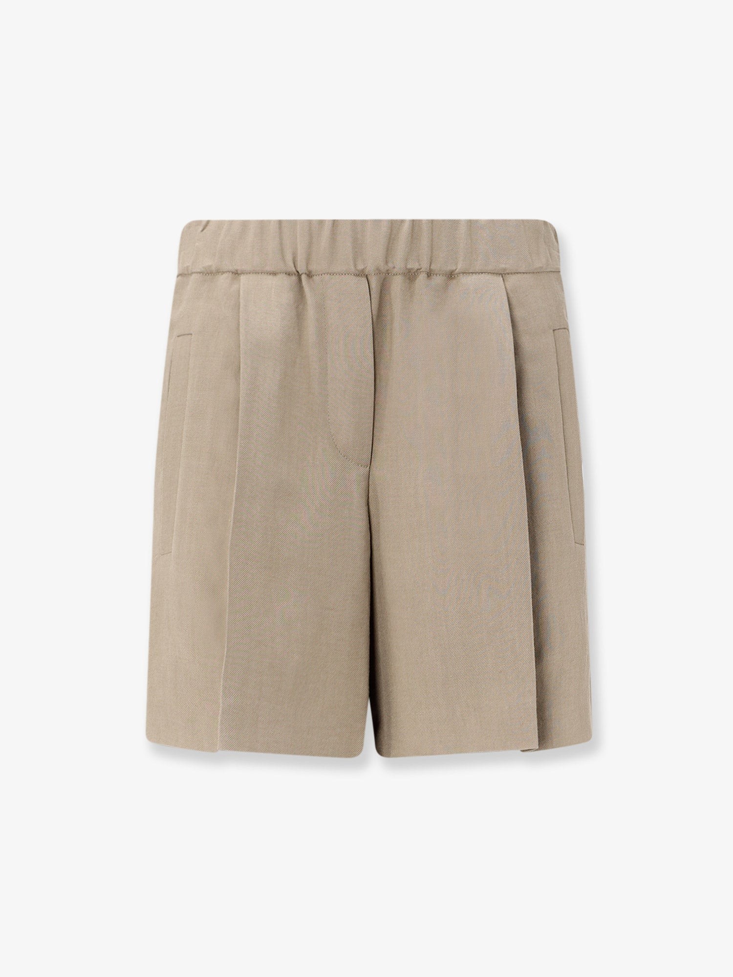 Brunello Cucinelli Viscose And Linen Blend Bermuda Shorts