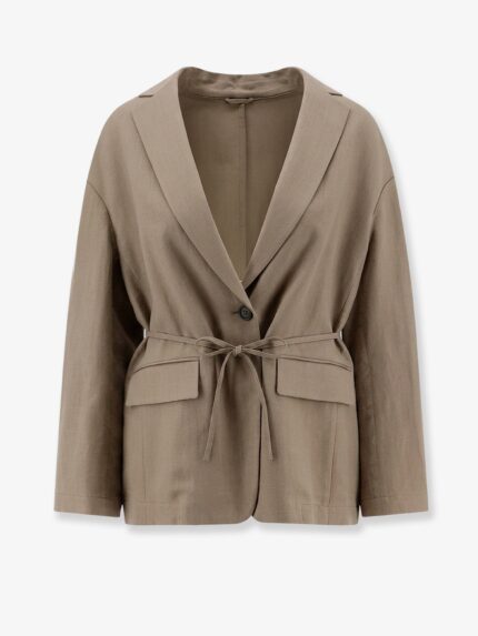 Brunello Cucinelli Viscose And Linen Blend Blazer