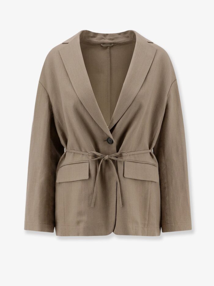 brunello cucinelli viscose and linen blend blazer Brunello Cucinelli Viscose And Linen Blend Blazer