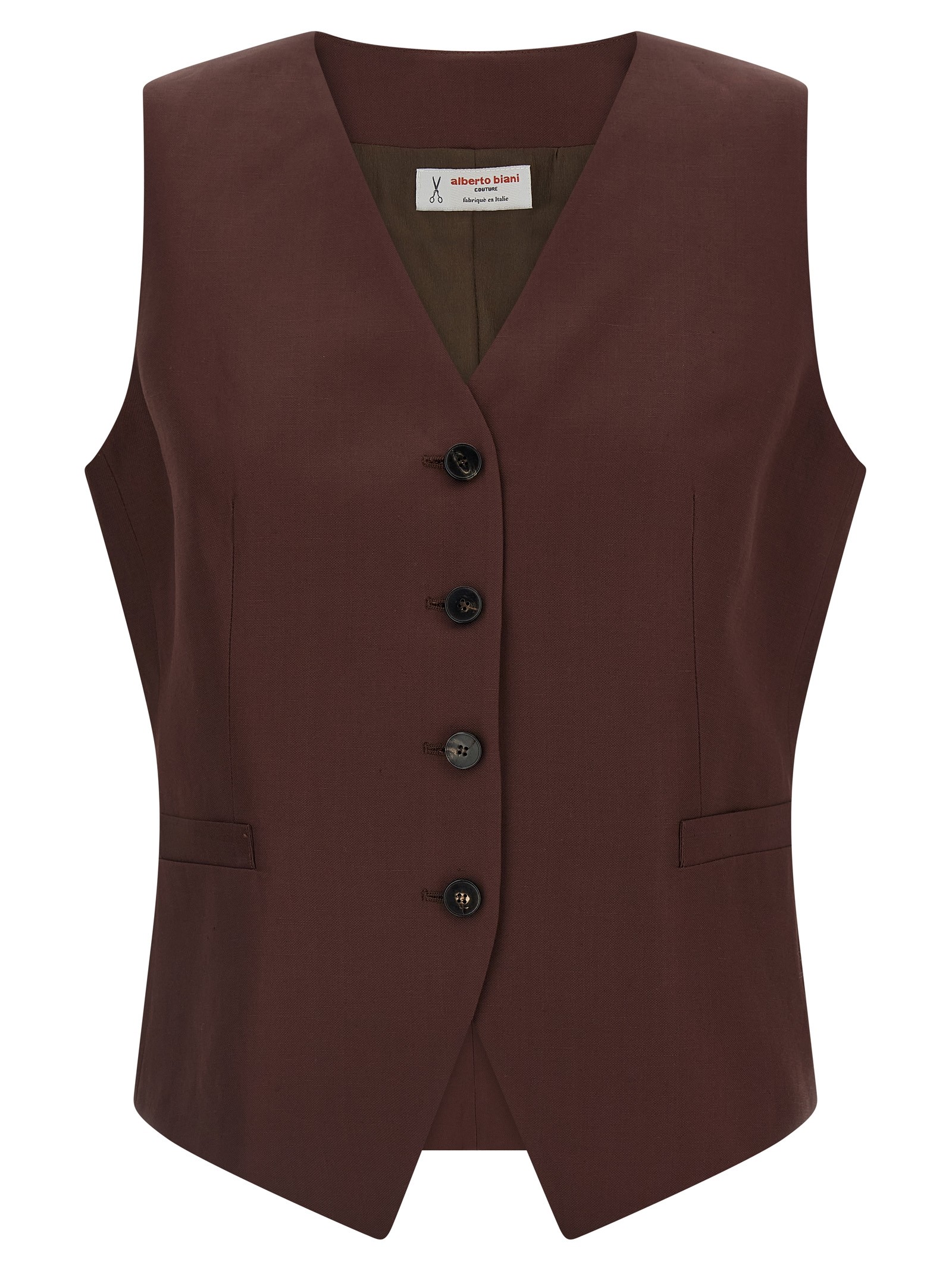 ALBERTO BIANI Viscose And Linen Vest