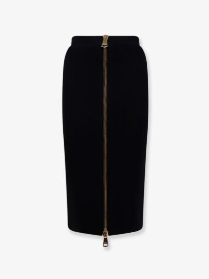 Elisabetta Franchi Viscose And Nylon Skirt With Zip