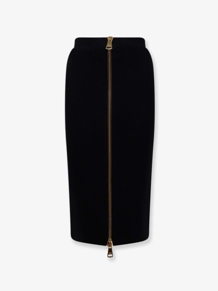 elisabetta franchi viscose and nylon skirt with zip Elisabetta Franchi Viscose And Nylon Skirt With Zip