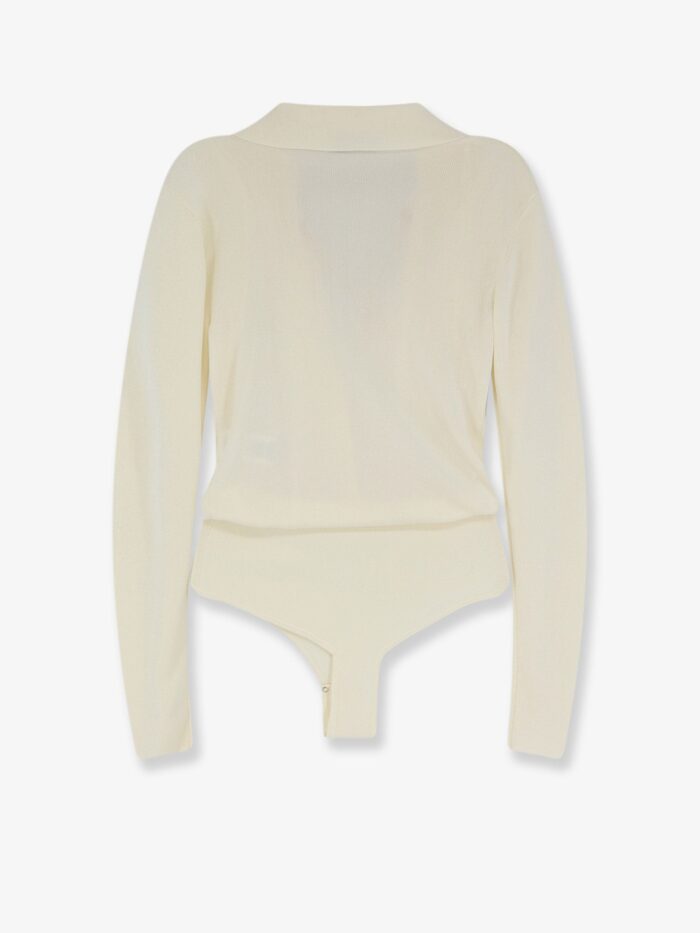 Elisabetta Franchi Viscose Blend Bodysuit With Jewel Charm Detail