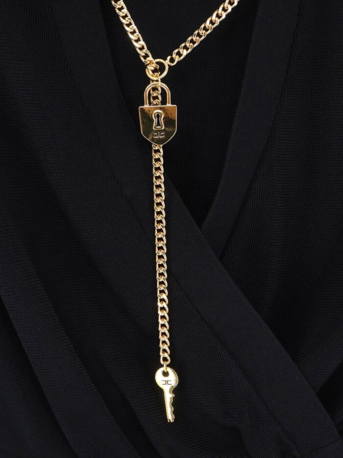 Elisabetta Franchi Viscose Blend Midi Dress