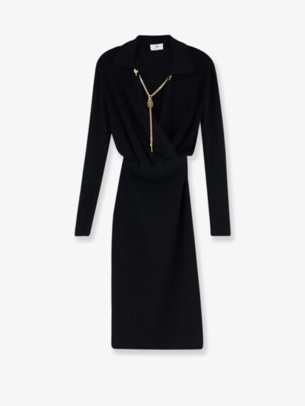 Elisabetta Franchi Viscose Blend Midi Dress