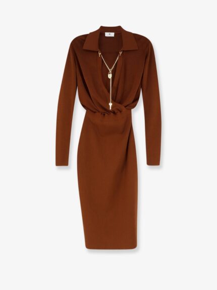 Elisabetta Franchi Viscose Blend Midi Dress