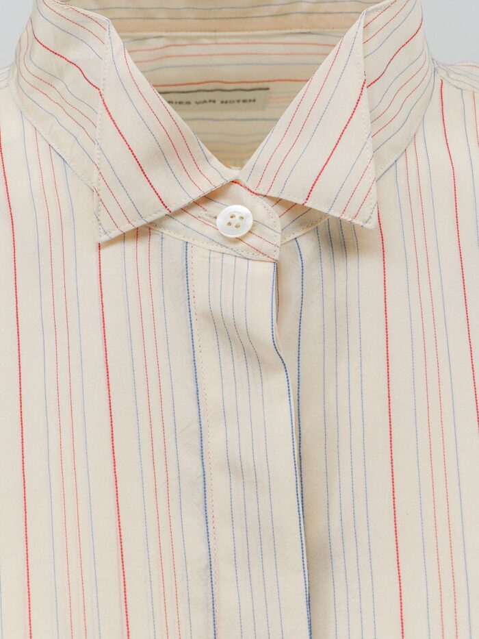 Dries Van Noten Viscose Blend Shirt With Striped Pattern