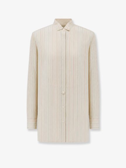 Dries Van Noten Viscose Blend Shirt With Striped Pattern