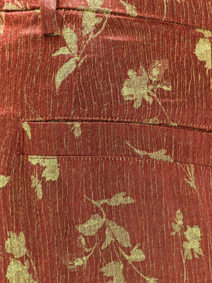 Dries Van Noten Viscose Blend Trousers With Floral Pattern