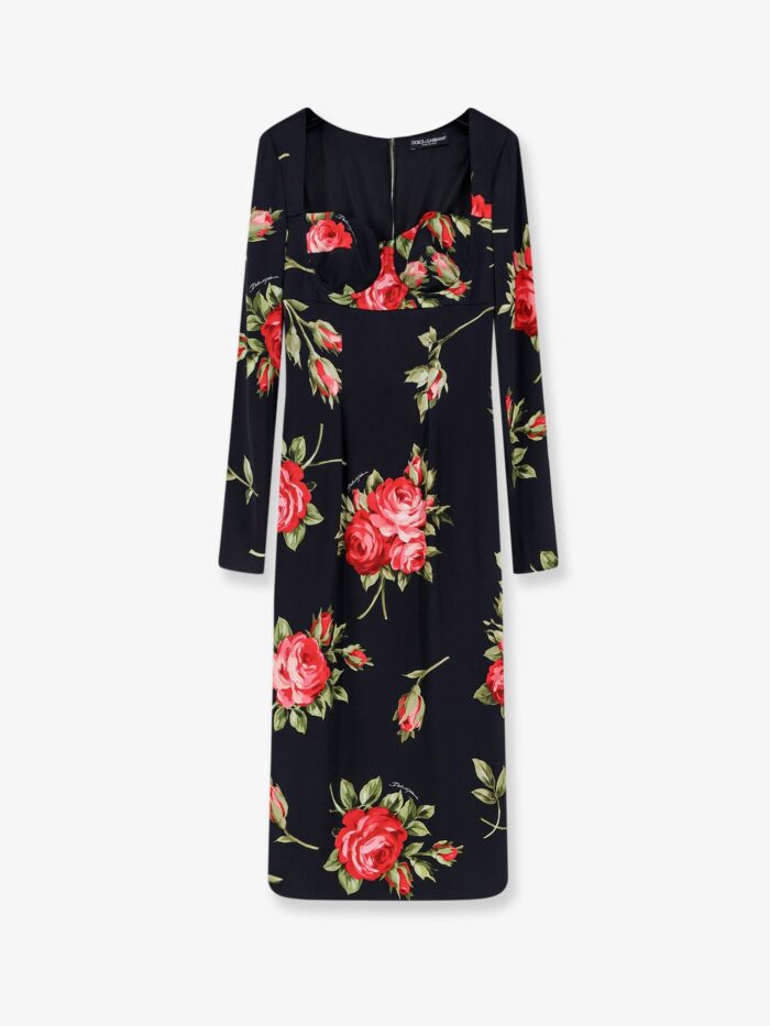 dolce & gabbana viscose dress with iconic print Dolce & Gabbana Viscose Dress With Iconic Print