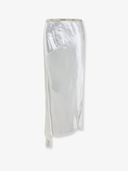 Celine Viscose Satin Midi Skirt