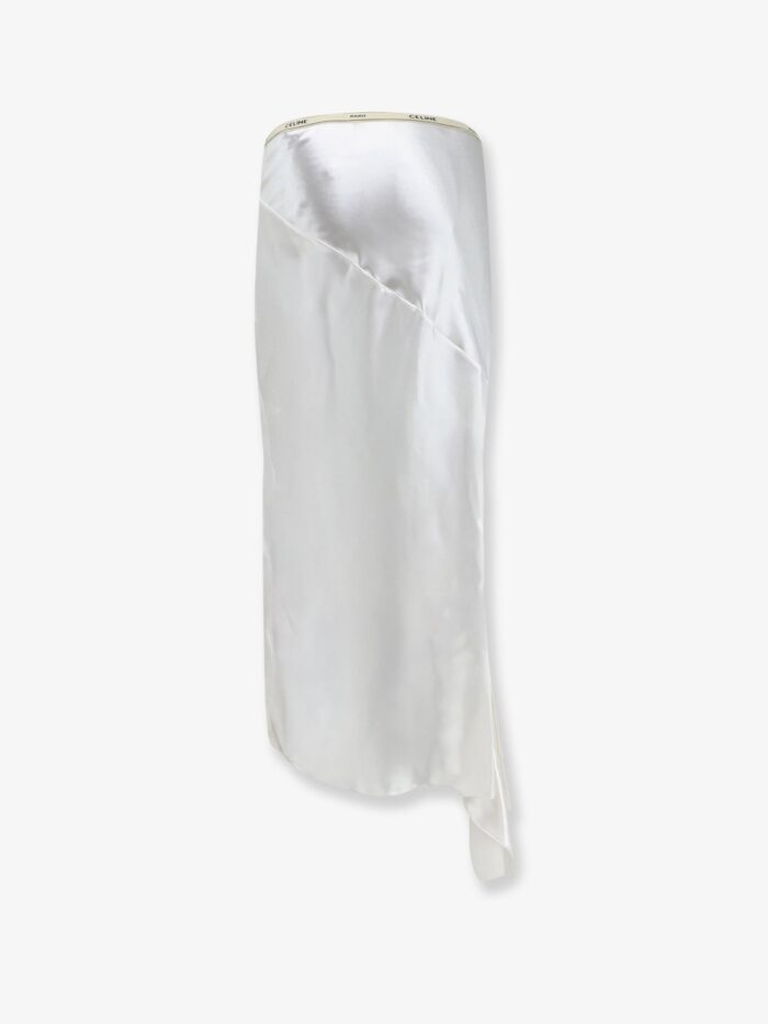 Celine Viscose Satin Midi Skirt