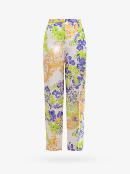 Viscose  Trouser With Versace Orchid Print