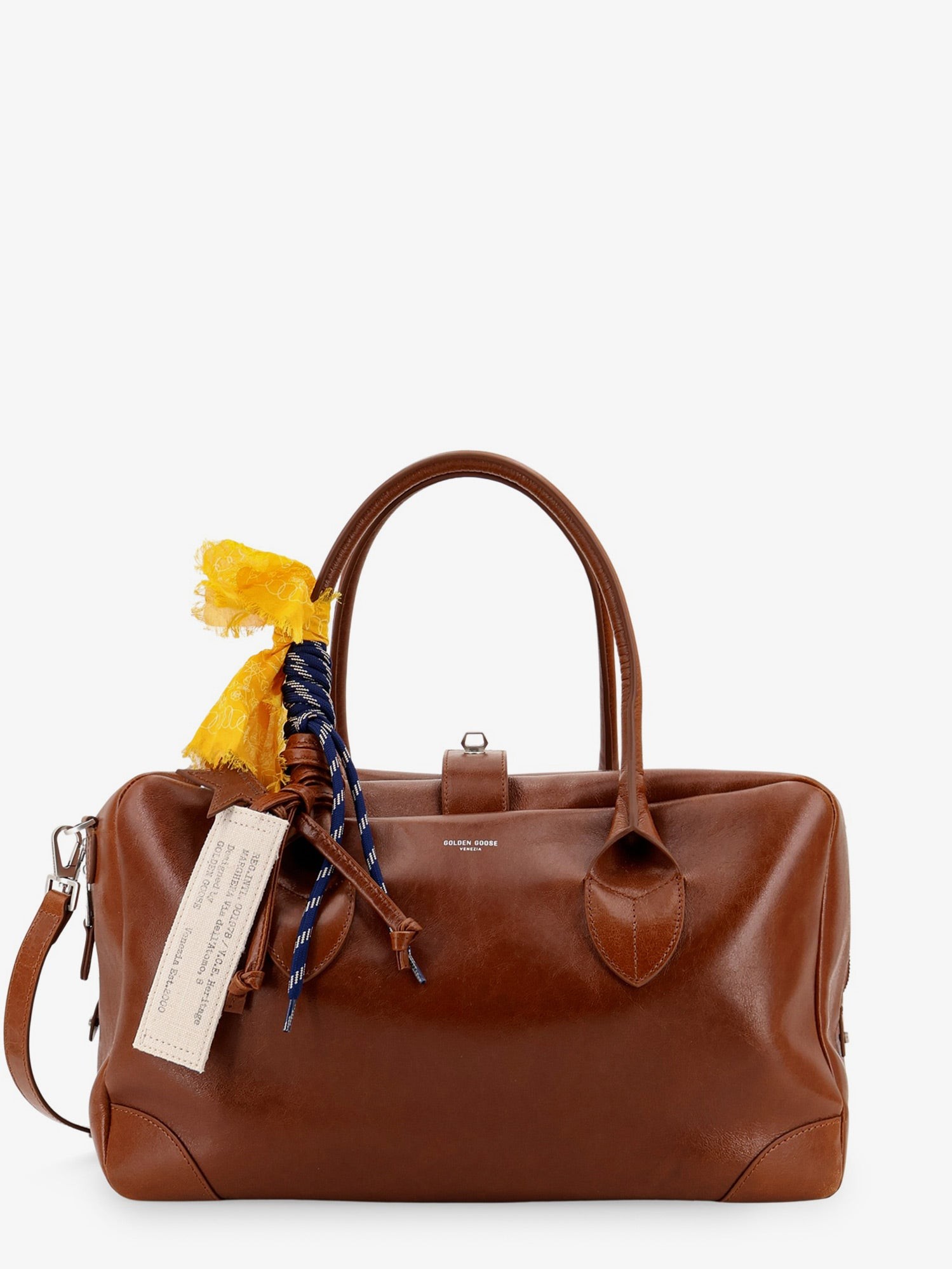 Golden Goose Deluxe Brand Vita Leather Handbag With Front Logo