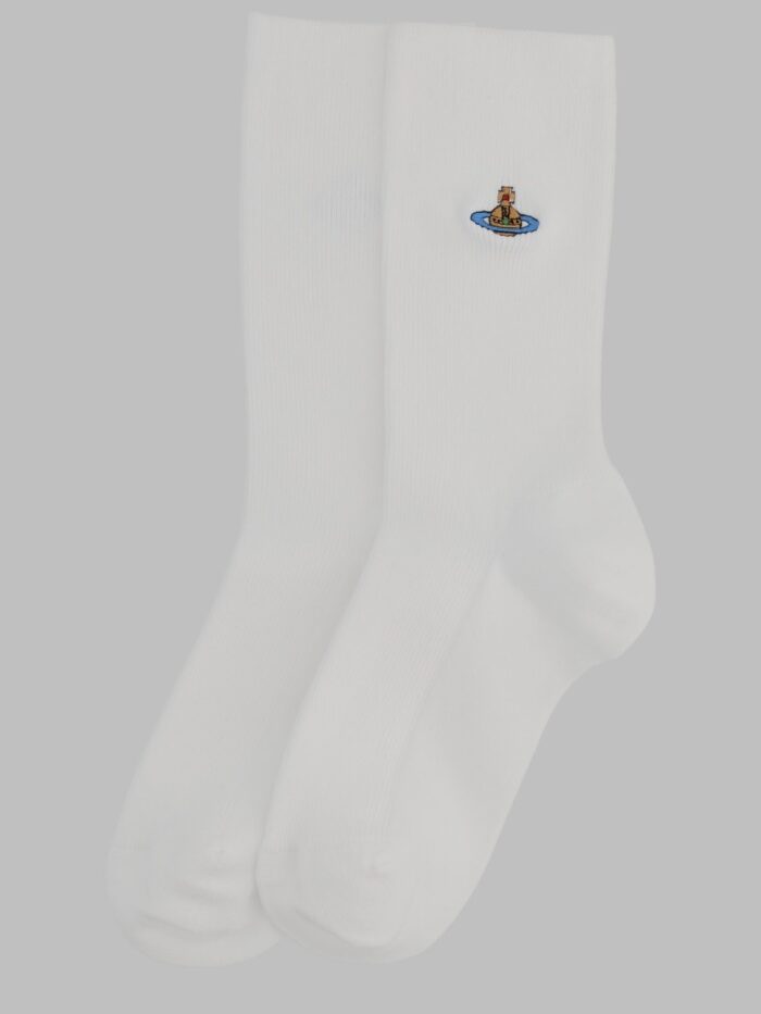 vivienne westwood calzini "ribbed crew" con orb Vivienne Westwood CALZINI "RIBBED CREW" CON ORB