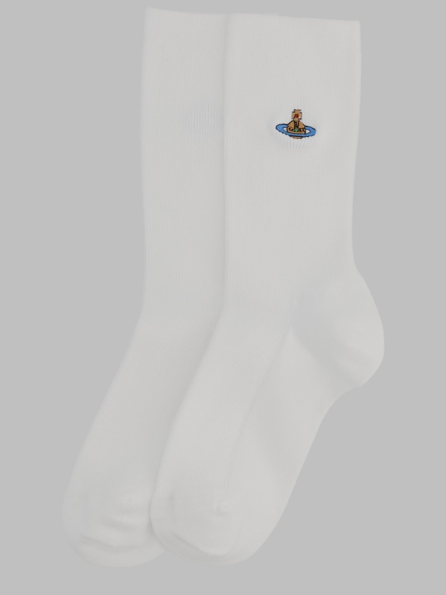 Vivienne Westwood CALZINI "RIBBED CREW" CON ORB