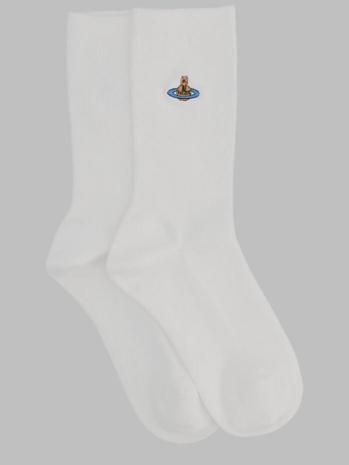 Vivienne Westwood CALZINI "RIBBED CREW" CON ORB