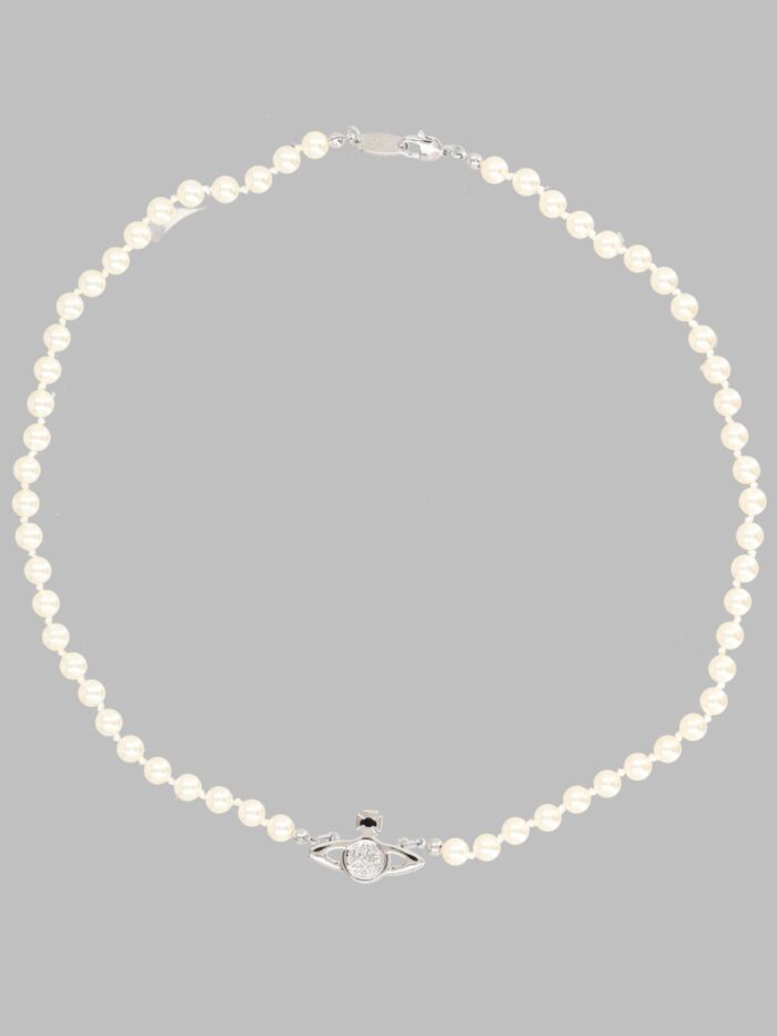 Vivienne Westwood COLLANA DI PERLE CON ORB IN BASSO RILIEVO