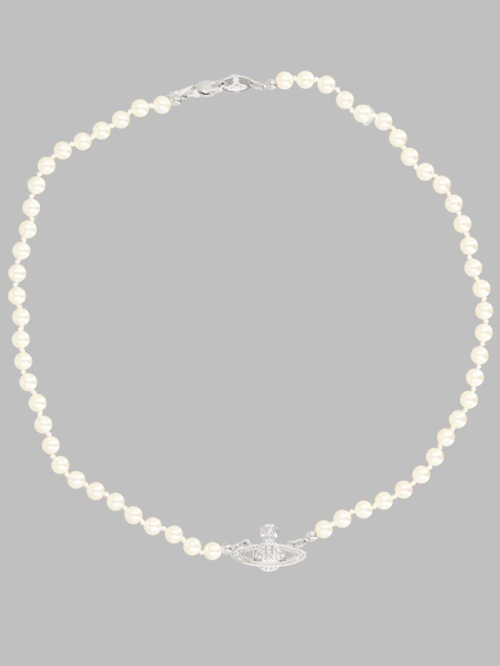 Vivienne Westwood COLLANA DI PERLE CON ORB IN BASSO RILIEVO